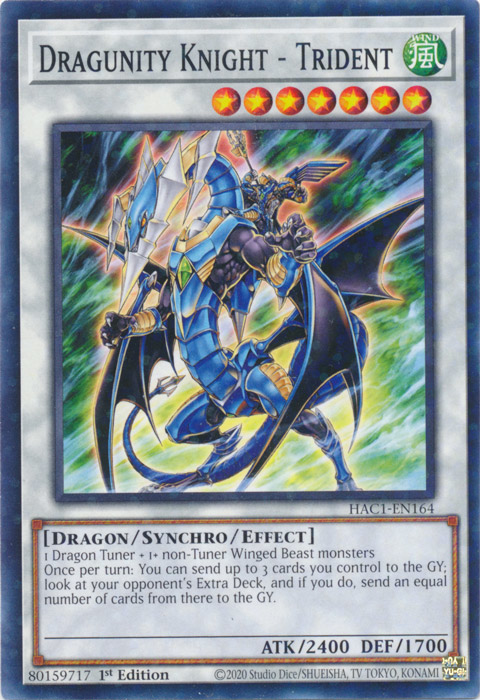 Dragunity Knight - Trident (Duel Terminal) [HAC1-EN164] Common | Anubis Games and Hobby