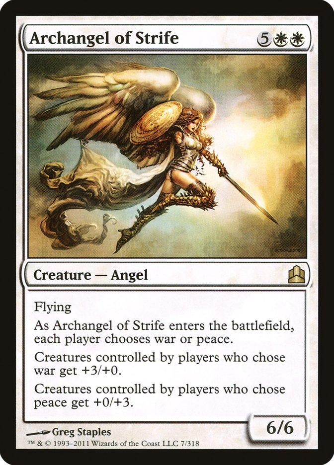 Archangel of Strife [Commander 2011] | Anubis Games and Hobby
