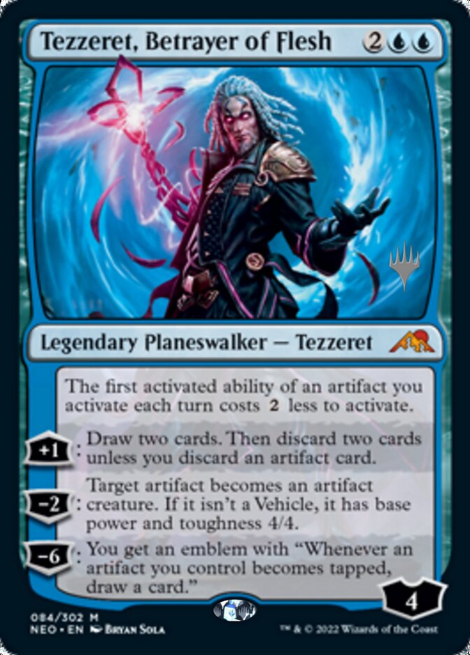 Tezzeret, Betrayer of Flesh (Promo Pack) [Kamigawa: Neon Dynasty Promos] | Anubis Games and Hobby