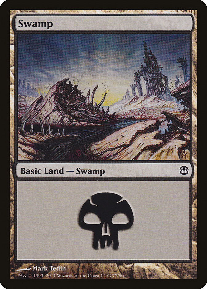 Swamp (77) [Duel Decks: Ajani vs. Nicol Bolas] | Anubis Games and Hobby