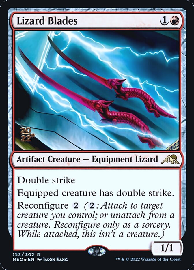 Lizard Blades [Kamigawa: Neon Dynasty Prerelease Promos] | Anubis Games and Hobby