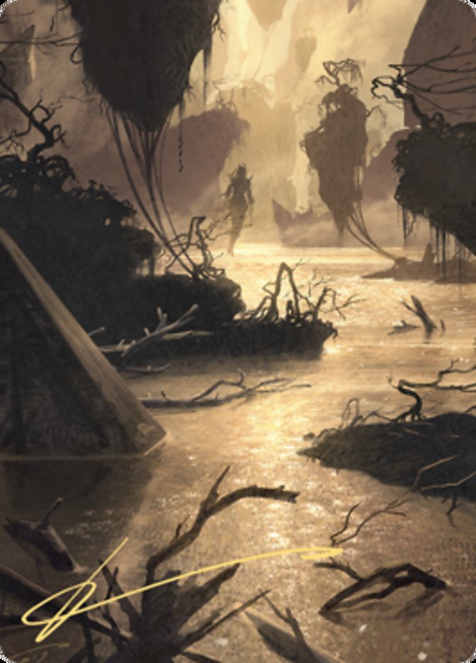 Murkwater Pathway Art Card (Gold-Stamped Signature) [Zendikar Rising Art Series] | Anubis Games and Hobby