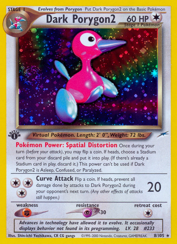 Dark Porygon2 (8/105) [Neo Destiny 1st Edition] | Anubis Games and Hobby