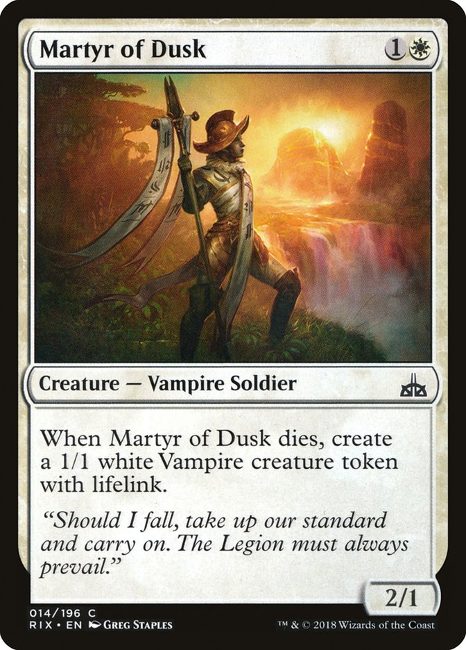 Martyr of Dusk [Rivals of Ixalan] | Anubis Games and Hobby