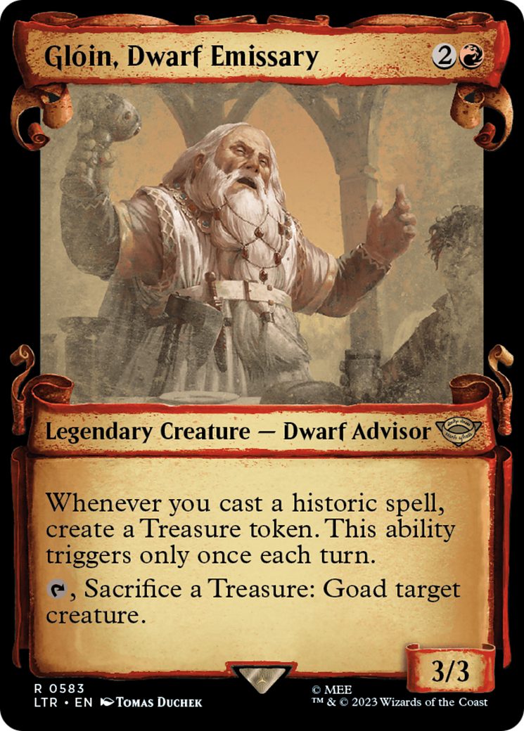 Gloin, Dwarf Emissary [The Lord of the Rings: Tales of Middle-Earth Showcase Scrolls] | Anubis Games and Hobby