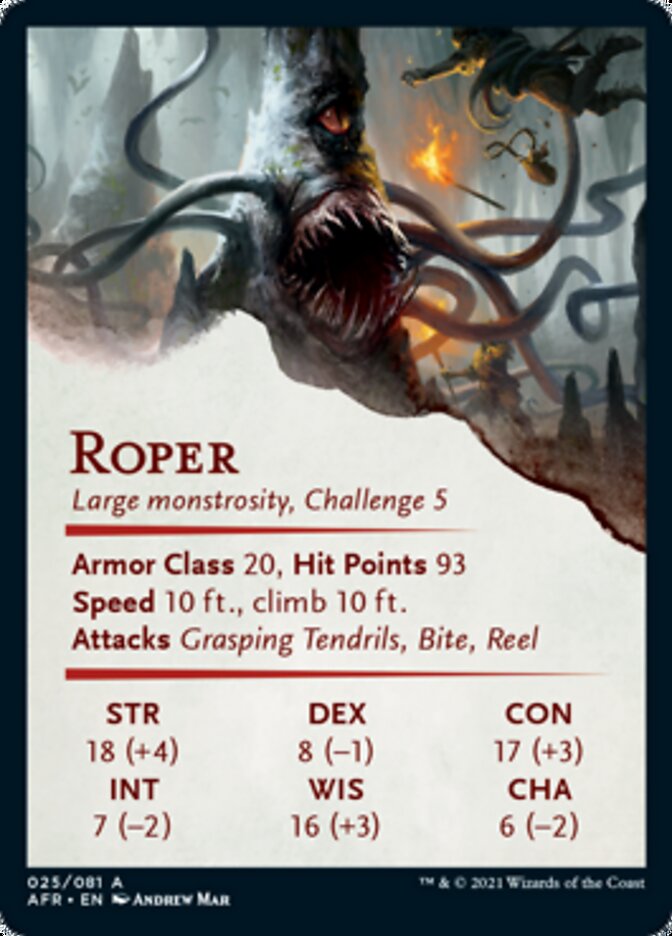 Roper Art Card [Dungeons & Dragons: Adventures in the Forgotten Realms Art Series] | Anubis Games and Hobby