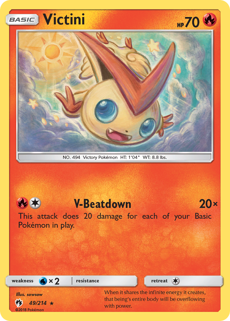 Victini (49/214) [Sun & Moon: Lost Thunder] | Anubis Games and Hobby