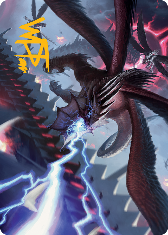 Defiant Thundermaw Art Card (Gold-Stamped Signature) [March of the Machine Art Series] | Anubis Games and Hobby