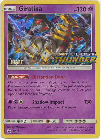 Giratina (SM151) (Staff Prerelease Promo) [Sun & Moon: Black Star Promos] | Anubis Games and Hobby