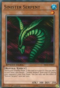 Sinister Serpent [Speed Duel: Attack from the Deep] [SBAD-EN037] | Anubis Games and Hobby