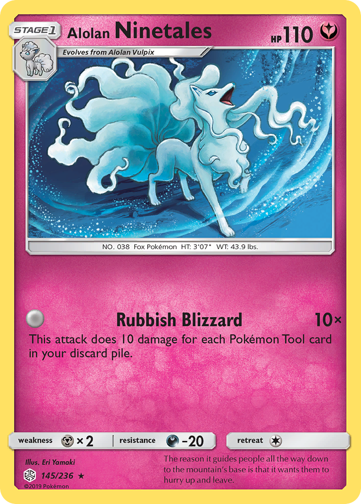 Alolan Ninetales (145/236) [Sun & Moon: Cosmic Eclipse] | Anubis Games and Hobby