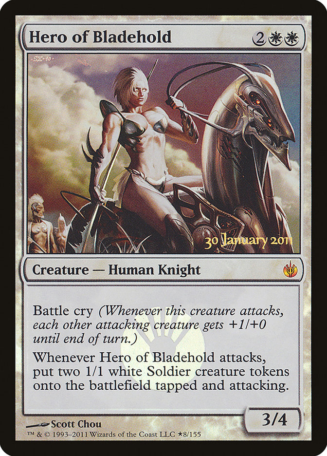 Hero of Bladehold [Mirrodin Besieged Prerelease Promos] | Anubis Games and Hobby