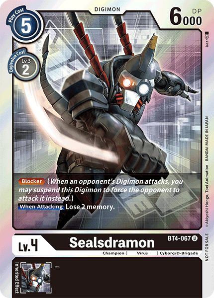 Sealsdramon [BT4-067] (Event Pack) [Great Legend Promos] | Anubis Games and Hobby