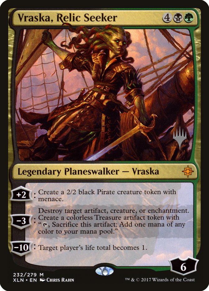 Vraska, Relic Seeker (Promo Pack) [Ixalan Promos] | Anubis Games and Hobby