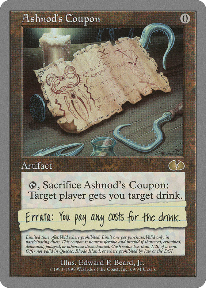 Ashnod's Coupon [Unglued] | Anubis Games and Hobby