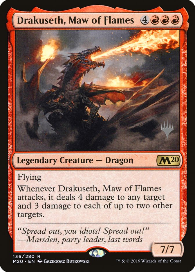 Drakuseth, Maw of Flames (Promo Pack) [Core Set 2020 Promos] | Anubis Games and Hobby