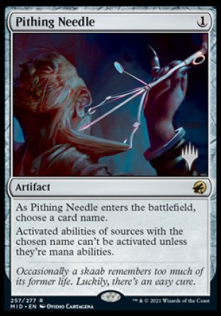 Pithing Needle (Promo Pack) [Innistrad: Midnight Hunt Promos] | Anubis Games and Hobby