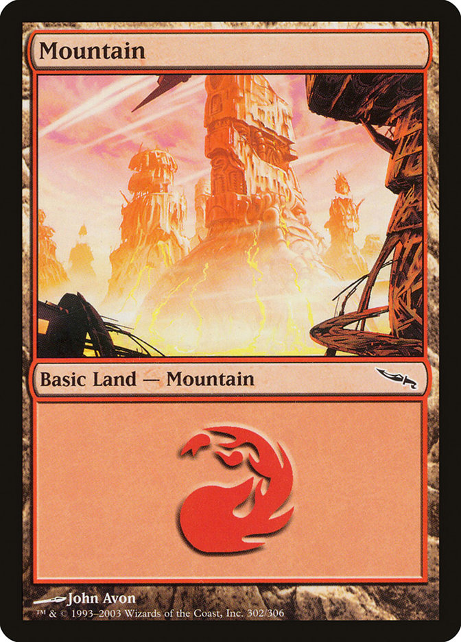 Mountain (302) [Mirrodin] | Anubis Games and Hobby