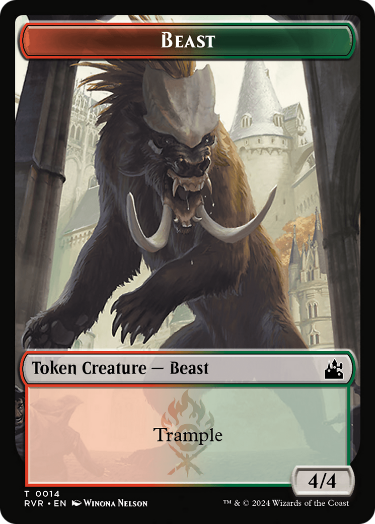 Bird // Beast Double-Sided Token [Ravnica Remastered Tokens] | Anubis Games and Hobby