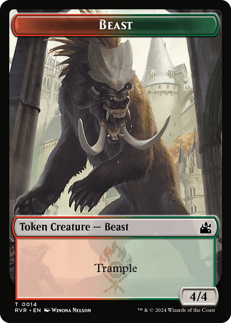 Beast Token [Ravnica Remastered Tokens] | Anubis Games and Hobby
