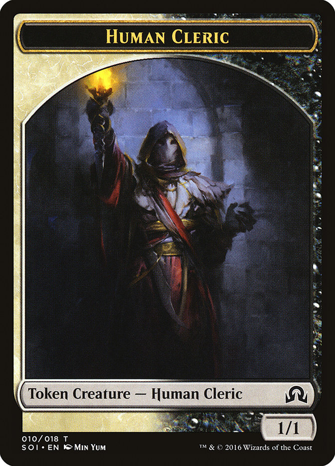 Human Cleric Token [Shadows over Innistrad Tokens] | Anubis Games and Hobby