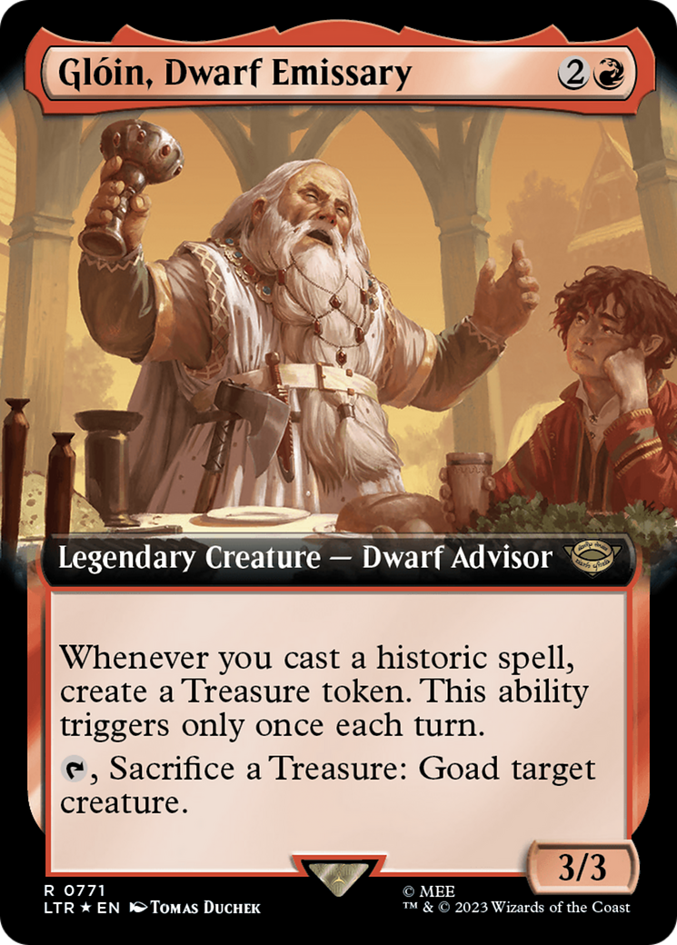 Gloin, Dwarf Emissary (Extended Art) (Surge Foil) [The Lord of the Rings: Tales of Middle-Earth] | Anubis Games and Hobby