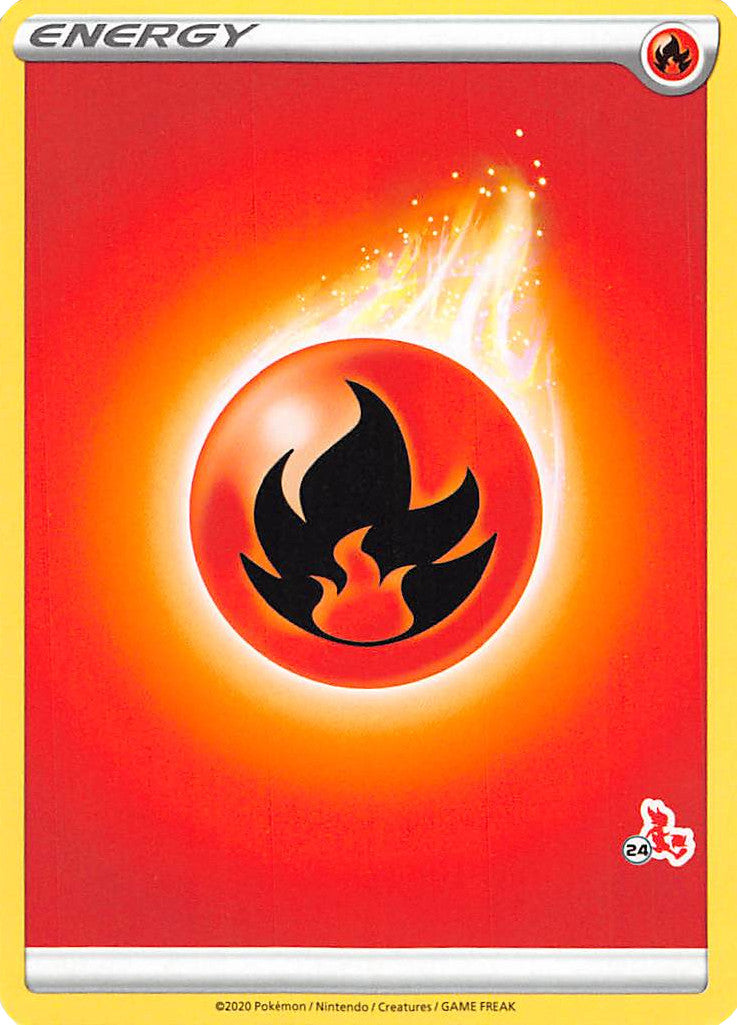 Fire Energy (Cinderace Stamp #24) [Battle Academy 2022] | Anubis Games and Hobby