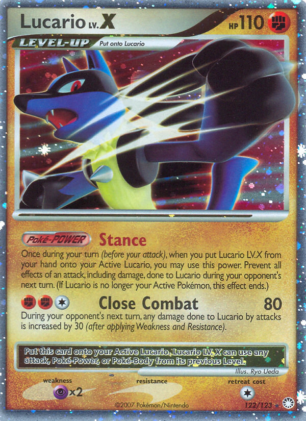 Lucario LV.X (122/123) [Diamond & Pearl: Mysterious Treasures] | Anubis Games and Hobby