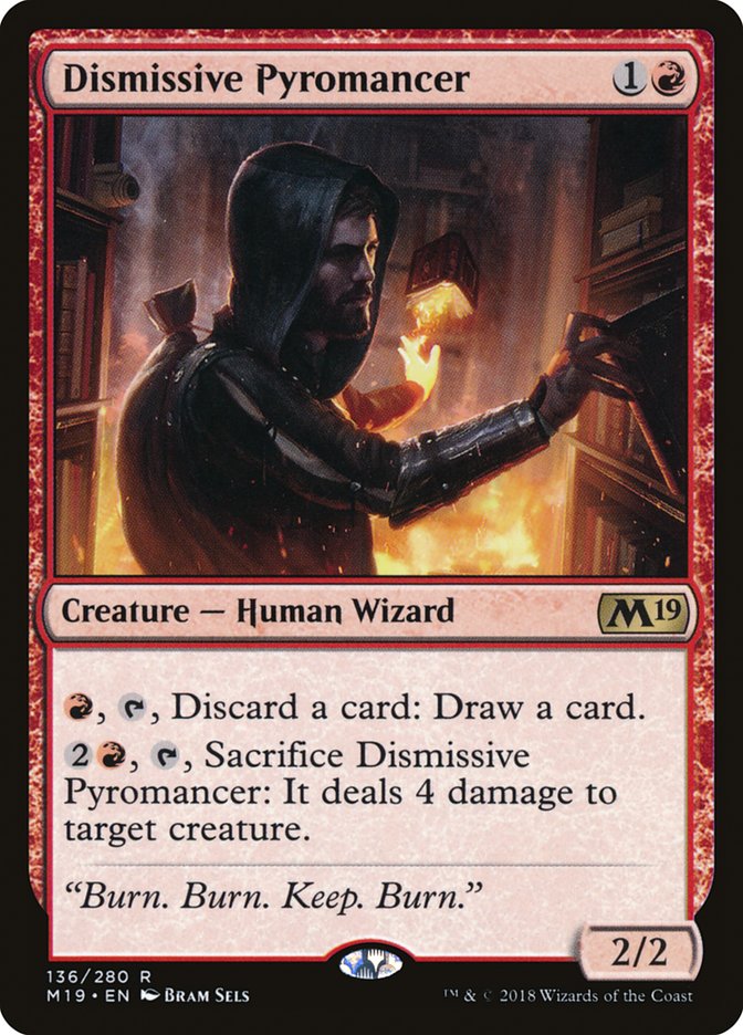 Dismissive Pyromancer [Core Set 2019] | Anubis Games and Hobby