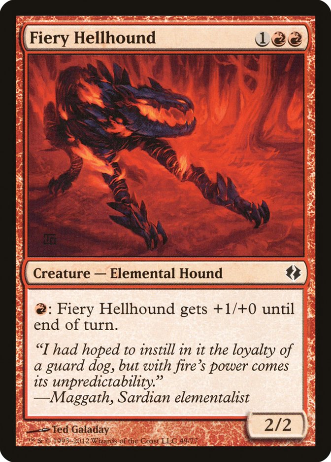 Fiery Hellhound [Duel Decks: Venser vs. Koth] | Anubis Games and Hobby