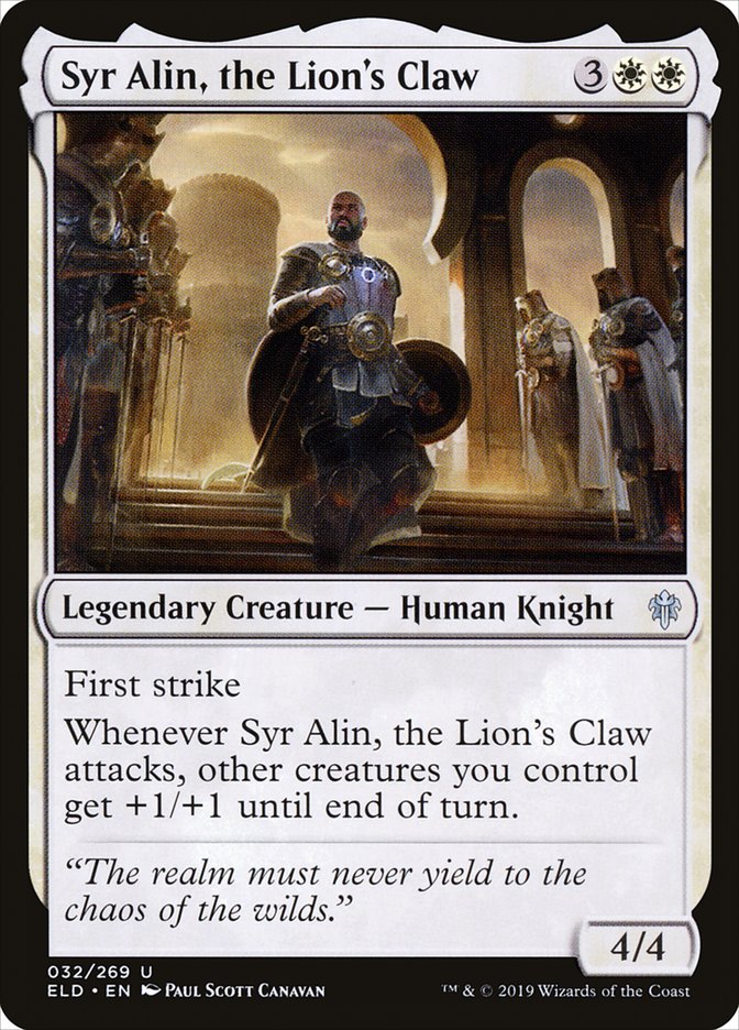 Syr Alin, the Lion's Claw [Throne of Eldraine] | Anubis Games and Hobby