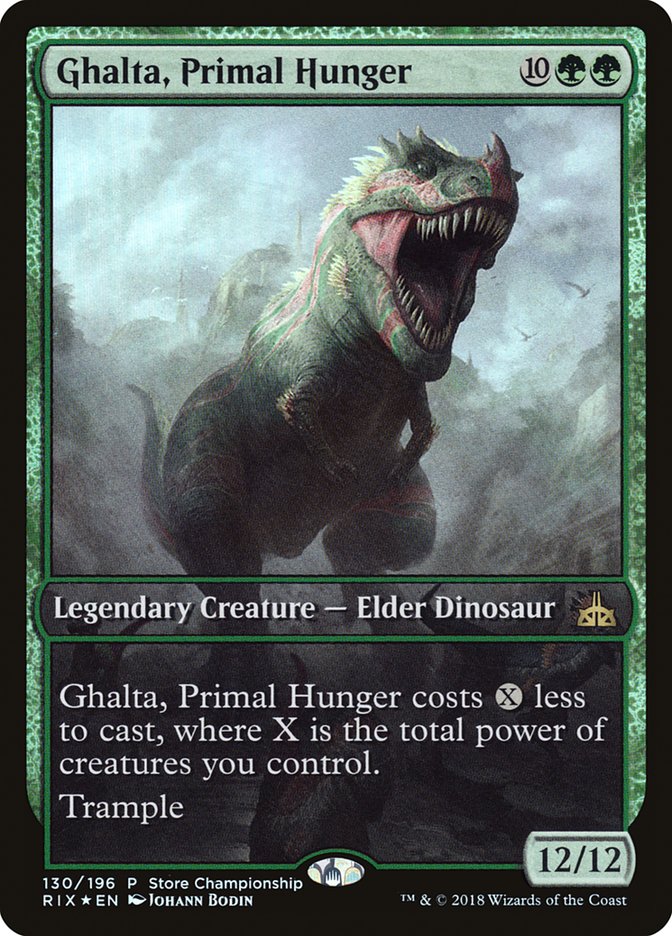 Ghalta, Primal Hunger (Store Championship) (Full Art) [Rivals of Ixalan Promos] | Anubis Games and Hobby