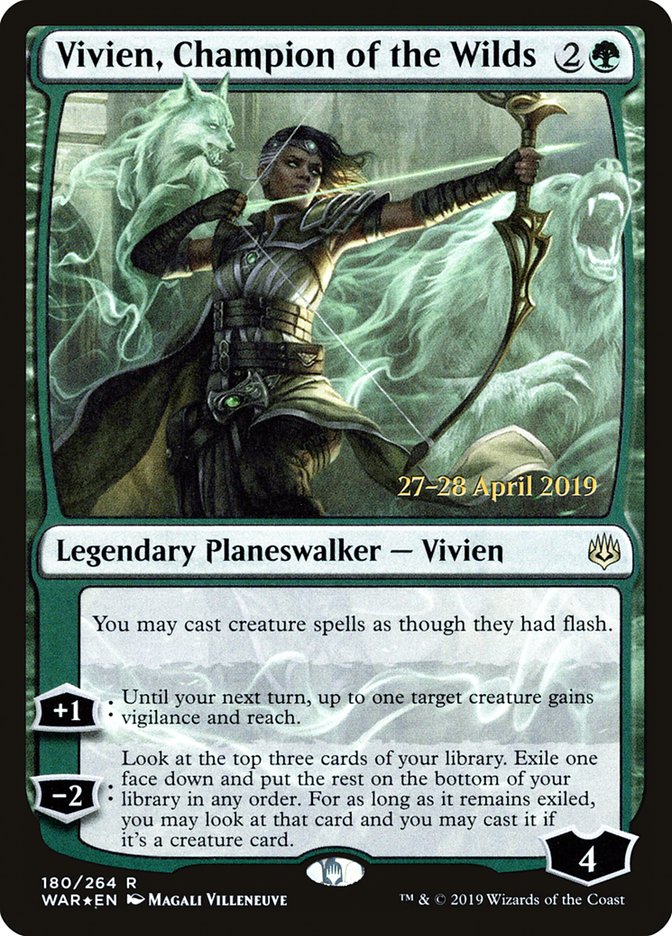 Vivien, Champion of the Wilds [War of the Spark Prerelease Promos] | Anubis Games and Hobby