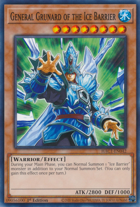 General Grunard of the Ice Barrier [HAC1-EN042] Common | Anubis Games and Hobby