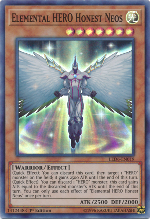 Elemental Hero Honest Neos [LED6-EN019] Super Rare | Anubis Games and Hobby