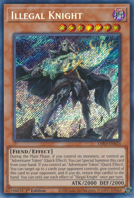 Illegal Knight [DIFO-EN023] Secret Rare | Anubis Games and Hobby