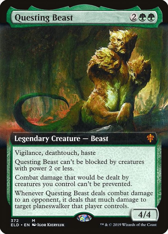 Questing Beast (Extended Art) [Throne of Eldraine] | Anubis Games and Hobby