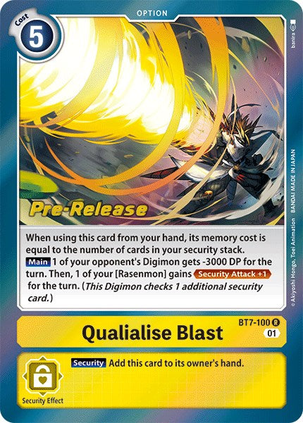 Qualialise Blast [BT7-100] [Next Adventure Pre-Release Cards] | Anubis Games and Hobby