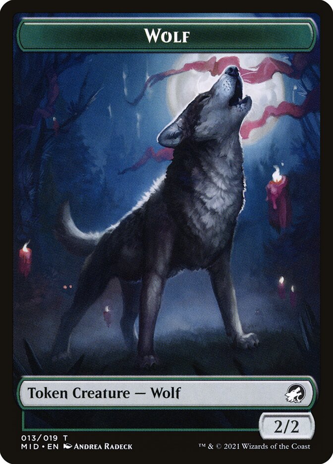 Wolf (013) // Clue (016) Double-Sided Token [Challenger Decks 2022 Tokens] | Anubis Games and Hobby