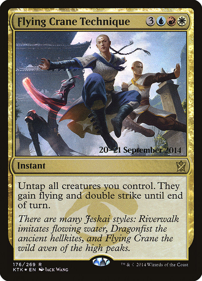 Flying Crane Technique [Khans of Tarkir Prerelease Promos] | Anubis Games and Hobby