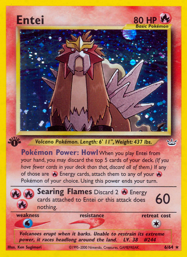 Entei (6/64) [Neo Revelation 1st Edition] | Anubis Games and Hobby