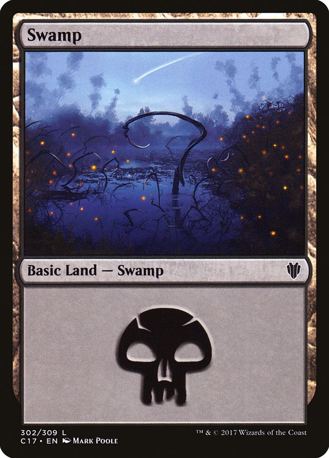 Swamp (302) [Commander 2017] | Anubis Games and Hobby