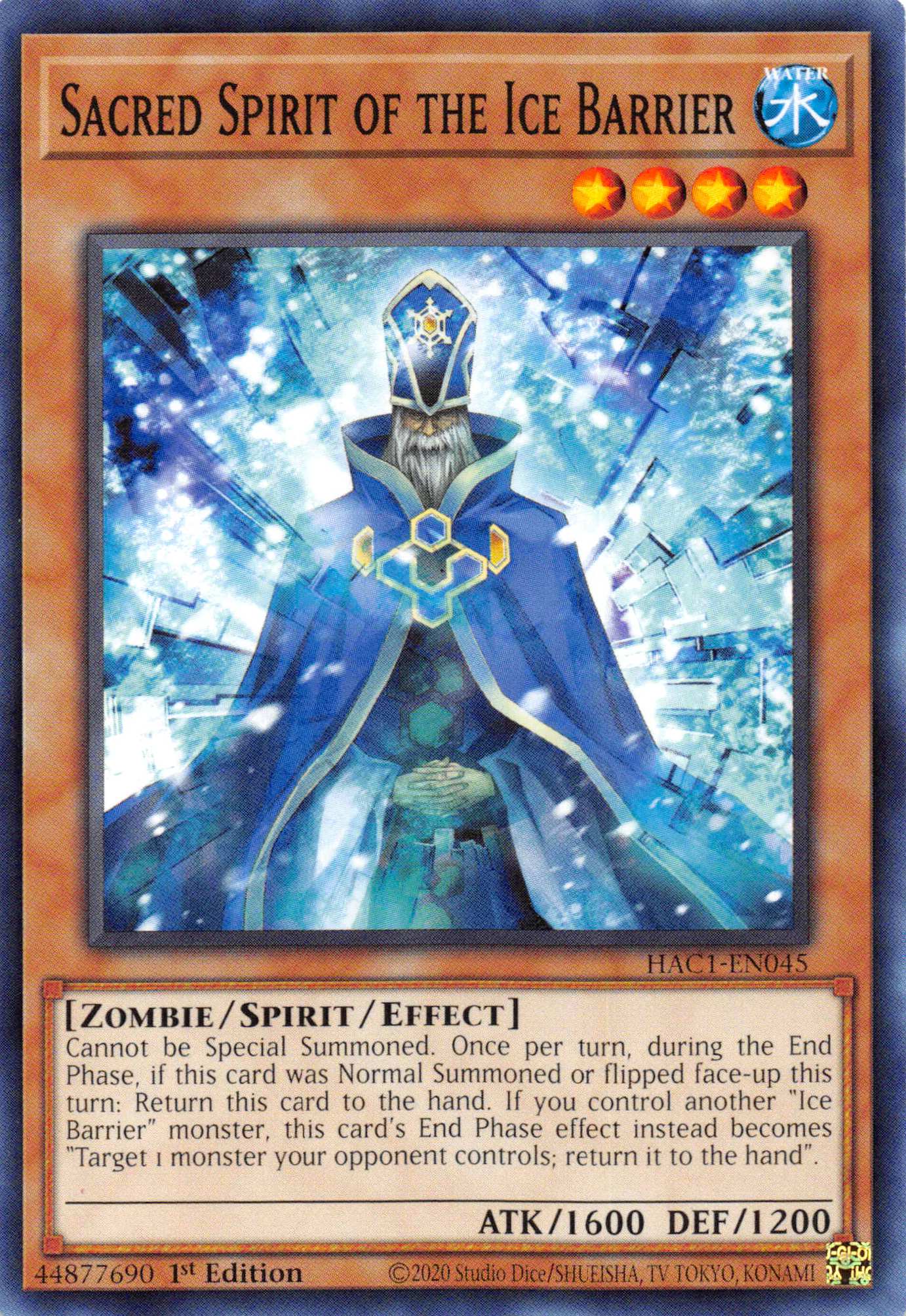 Sacred Spirit of the Ice Barrier (Duel Terminal) [HAC1-EN045] Parallel Rare | Anubis Games and Hobby