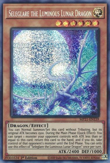 Seleglare the Luminous Lunar Dragon [MP21-EN159] Prismatic Secret Rare | Anubis Games and Hobby