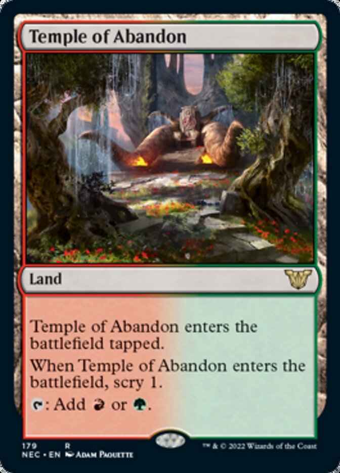 Temple of Abandon [Kamigawa: Neon Dynasty Commander] | Anubis Games and Hobby