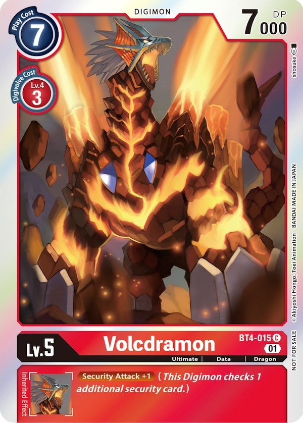 Volcdramon [BT4-015] (ST-11 Special Entry Pack) [Great Legend Promos] | Anubis Games and Hobby