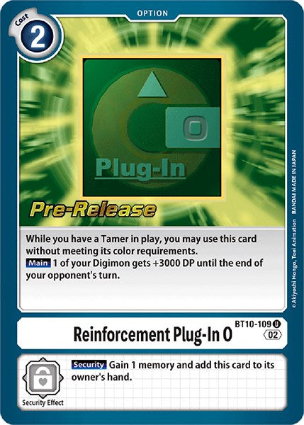 Reinforcement Plug-In 0 [BT10-109] [Xros Encounter Pre-Release Cards] | Anubis Games and Hobby