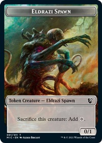 Eldrazi Spawn // Human Soldier Double-Sided Token [Innistrad: Midnight Hunt Commander Tokens] | Anubis Games and Hobby