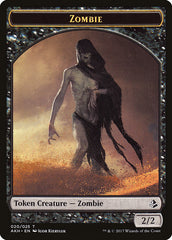 Proven Combatant // Zombie Double-Sided Token [Hour of Devastation Tokens] | Anubis Games and Hobby
