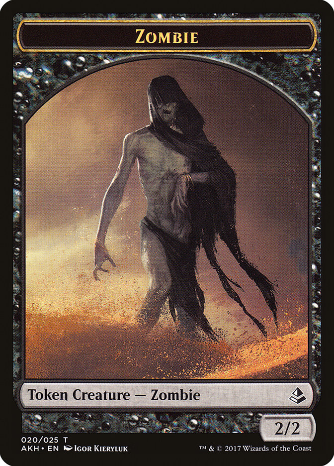 Vizier of Many Faces // Zombie Double-Sided Token [Amonkhet Tokens] | Anubis Games and Hobby